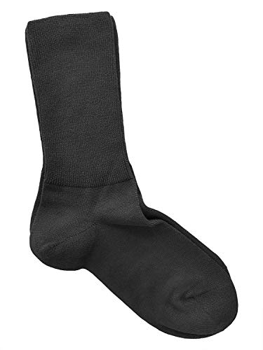 vitsocks Calcetines Extra Anchos No Aprietan Hombre (3 PARES) Piernas Tobillos Pies Hinchados, negro, 44-46