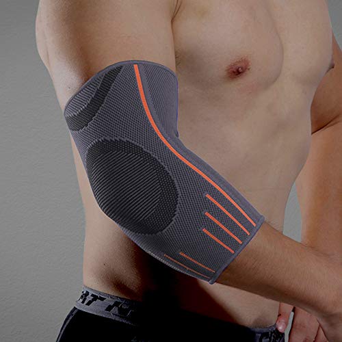 VITTO Coderas Epicondilitis para Hombre y Mujer, Coderas Deportiva para Crossfit, Tendinitis, Codo Golfista y Codo Tenista (S, Gris)