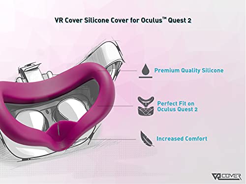 VR Cover Silicone Cover for Oculus Quest 2 (Magenta)