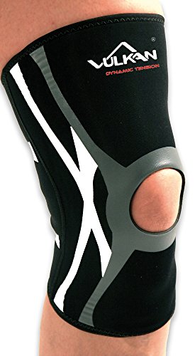 Vulkan Kinesio Rodillera Rótula Abierta, Hombre, Negro, XL