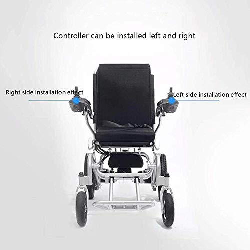 WBJLG Silla de Ruedas eléctrica Plegable Liviana para Personas Mayores, Scooter médico portátil para Personas con Movilidad Reducida y Personas Mayores, avión Permitido, Motor Doble de hasta 15 mi