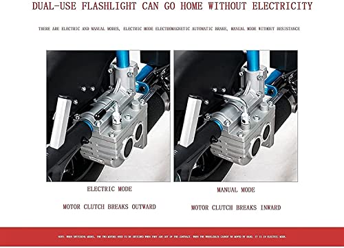 WBJLG Silla de Ruedas eléctrica Plegable Silla de Ruedas Ligera Todo Terreno Batería de Litio portátil Sistema de Frenos Inteligente Scooter para Personas Mayores discapacitadas