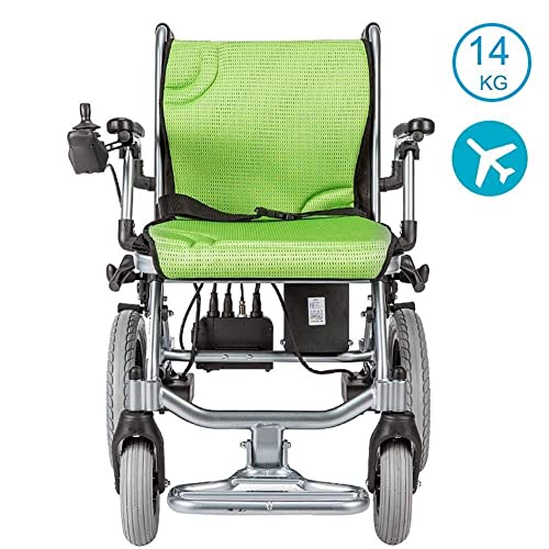 WBJLG sillas de Ruedas Silla de Ruedas motorizada compacta, Plegable, apagada, asistida eléctrica, Ligera y Plegable Sillas de Ruedas eléctricas, Silla de Ruedas motorizada, Asiento móvil, Asiento