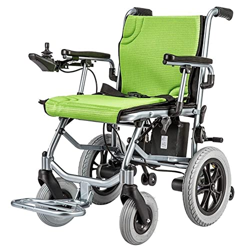 WBJLG sillas de Ruedas Silla de Ruedas motorizada compacta, Plegable, apagada, asistida eléctrica, Ligera y Plegable Sillas de Ruedas eléctricas, Silla de Ruedas motorizada, Asiento móvil, Asiento