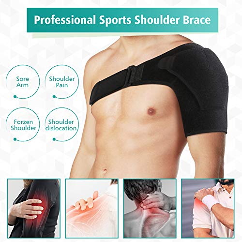 Wchiuoe hombreras deportivas, ortopedica hombreras mujer neopreno, hombros izquierdo y derecho ajustable, protectores de hombrera para tendinitis, lesiones deportivas, artrítico