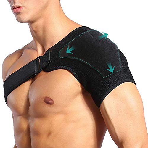 Wchiuoe hombreras deportivas, ortopedica hombreras mujer neopreno, hombros izquierdo y derecho ajustable, protectores de hombrera para tendinitis, lesiones deportivas, artrítico