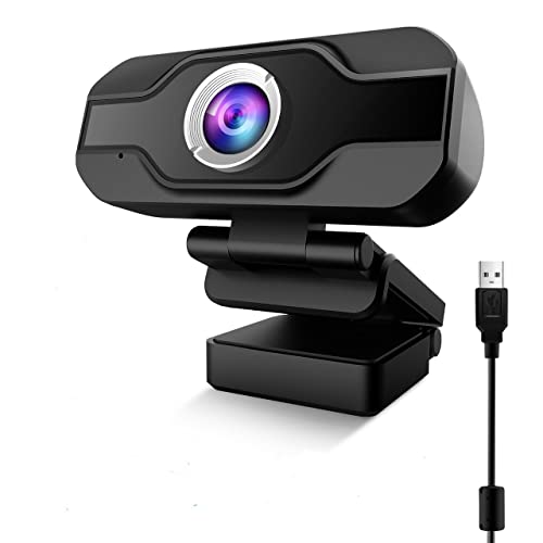 Webcam 1080P, TedGem Webcam con Microfono para pc, Full HD Webcam USB 2.0, Corrección de Iluminación，Streaming Cámara Reducción de Ruido para Videollamadas, Skype, FaceTime, Youtube