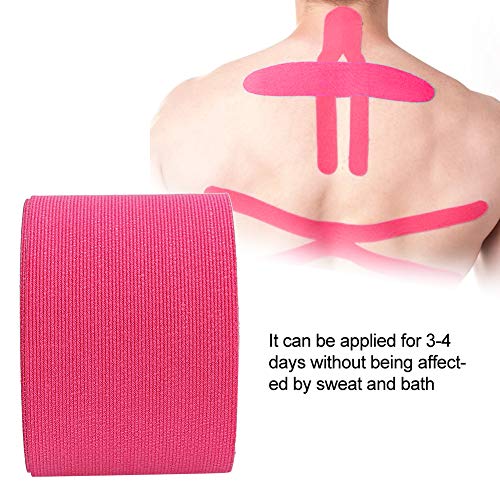 Weiyiroty Cinta Deportiva de rayón para aliviar el Dolor, Cinta de Fisioterapia, para Rodillas, Tobillos, Soporte para articulaciones, Hombro(Pink, 5CM X 5M)