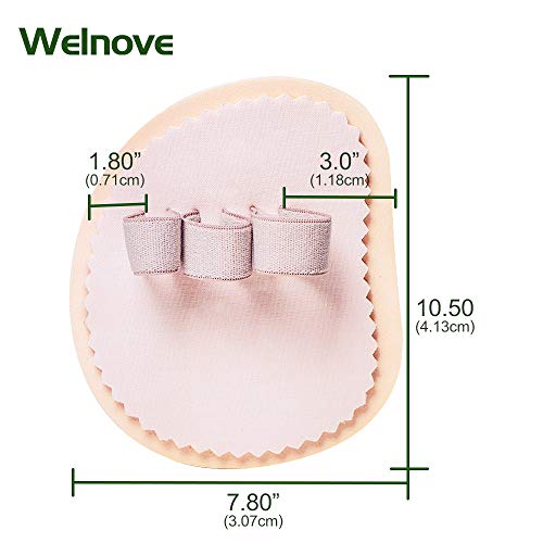 Welnove Corrector Dedos Plantillas de Los Pies, Separador Dedos Pies, Protector Plantar del Callo para Alivio Juanetes, Martillo, Dedo Garra, 2 uds 3 Agujeros Metatarso Almohadilla Pies