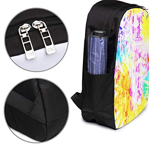 WEQDUJG Mochila Portatil 17 Pulgadas Mochila Hombre Mujer con Puerto USB, Abstracción Brillante Agudo Curvo Mochila para El Laptop para Ordenador del Trabajo Viaje