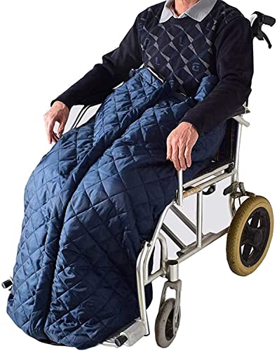 WEUNMPDF Forro polar de felpa para silla de ruedas, cubierta para silla de ruedas, manta de invierno, pierna para pies, bolsa cálida para personas mayores con discapacidad