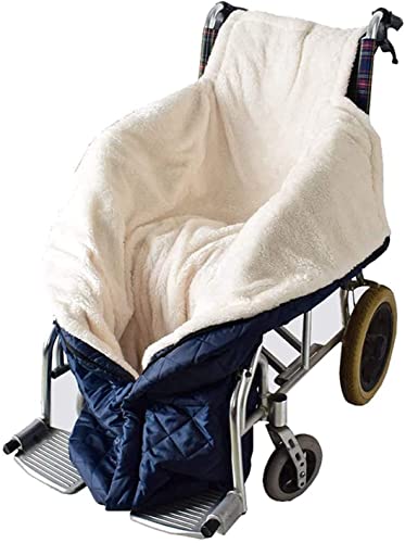 WEUNMPDF Forro polar de felpa para silla de ruedas, cubierta para silla de ruedas, manta de invierno, pierna para pies, bolsa cálida para personas mayores con discapacidad