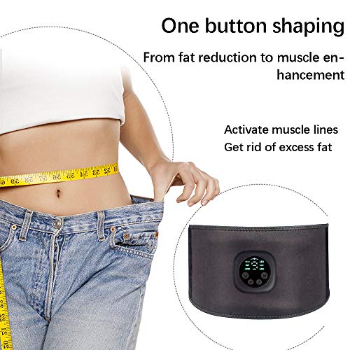 WingFly Electroestimulador Muscular, Abdominales Cinturón, Estimulador Muscular Abdominales, Masajeador Eléctrico Cinturón con USB, EMS Ejercitador del Abdomen/Brazo/Piernas/Cintura (Hombre/Mujer)