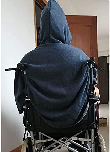 Winter Capa para Silla de Ruedas, Manta de Silla de Ruedas a Prueba de Viento de Felpa Gruesa cálida, tamaño Universal, Adecuada para Hombres y Mujeres (Size : XL)