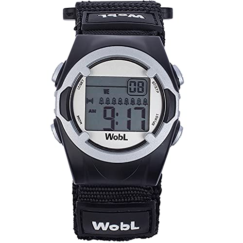 WobL - NEGRO 8 Alarm Reloj Recordatorio Vibratorio