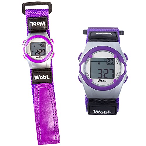 WobL Watch Morado - Reloj con 8 alarmas o vibraciones, recordatorio, para controlar el paso de ir al baño con WC