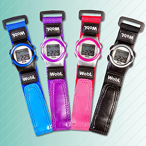 WobL Watch Morado - Reloj con 8 alarmas o vibraciones, recordatorio, para controlar el paso de ir al baño con WC