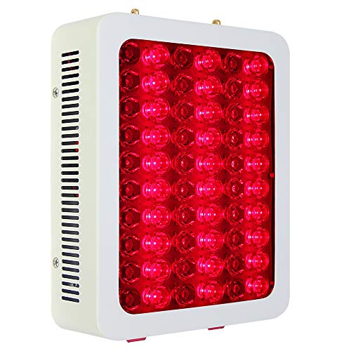 WODT Lámpara de Terapia de luz LED roja de 300 vatios, lámpara roja de 660 NM e infrarrojo cercano, 850 NM para Alivio de la Piel y el Dolor, Rendimiento Muscular antienvejecimiento