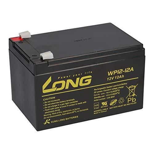 WSB Battery Batería de plomo WP12-12A 12V 12Ah Lead-Acid compatible LC-RA1212PG, LC-RA1212PG1, Exide Powerfit S312/12S, NP12-12, FG21202, NP12-12-WT, MP12-12B, 6-FM-12, 6-DZM-12 .