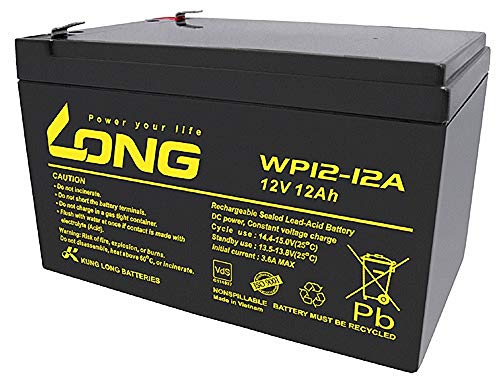 WSB Battery Batería de plomo WP12-12A 12V 12Ah Lead-Acid compatible LC-RA1212PG, LC-RA1212PG1, Exide Powerfit S312/12S, NP12-12, FG21202, NP12-12-WT, MP12-12B, 6-FM-12, 6-DZM-12 .