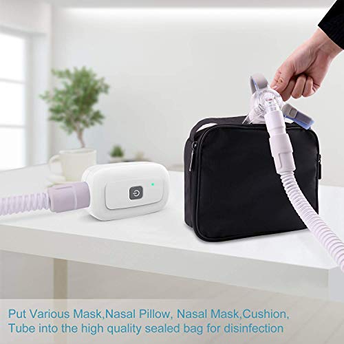 WSN CPAP Cleaner desinfectador Limpiador y desinfectante de CPAP, Mini Limpiador de CPAP portátil para máscara de CPAP Accesorios y Equipo de Tubo de Tubo de Manguera calentada Regular