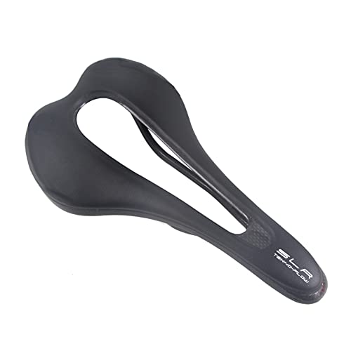 wuwu Fibra de Carbono ultraligidos Italia SLR Silla de Bicicleta de Carbono Completo MTB Carretera Bike Racing Cycling Sillín Negro Hollow Selle Asiento Abierto (Color : Black)