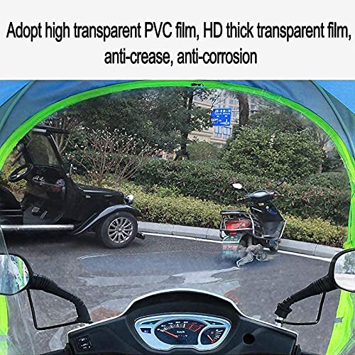 WYB Capota para Motocicleta eléctrica, Paraguas para Scooter Completamente Cerrado, Parasol y Cubierta para la Lluvia extraíbles y Cortinas Laterales extraíbles,B