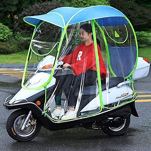 WYB Capota para Motocicleta eléctrica, Paraguas para Scooter Completamente Cerrado, Parasol y Cubierta para la Lluvia extraíbles y Cortinas Laterales extraíbles,B