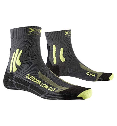 X-Socks Trek Outdoor Low Cut Men Socks Calcetines De Senderismo Trekking Hombre Mujer Socks Calcetines, Hombre, Anthracite / Lime, 42/44