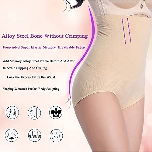 XDSP Cintura Alta Braguitas Moldeadora Fajas Reductoras, Body Shaper para Mujer Shapewear Faja Reductora Adelgazantes para Mujer (Black, L)