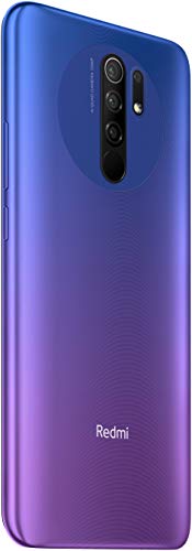 Xiaomi Redmi 9 - Smartphone de 6.53" FHD+, 4 GB y 64 GB, Cámara cuádruple de 13 MP con IA, MediaTek Helio G80, Batería de 5020 mAh, 18 W de Carga rápida, Púrpura [Versión ES/PT]