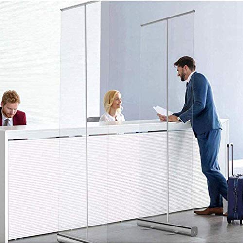 XINGG Mampara Plegable Portátil, Protector contra Estornudos, Desmontable Biombo Separador para Oficinas Y Centros De Trabajo, Ideal para Oficinas, Clínicas Y Restaurantes