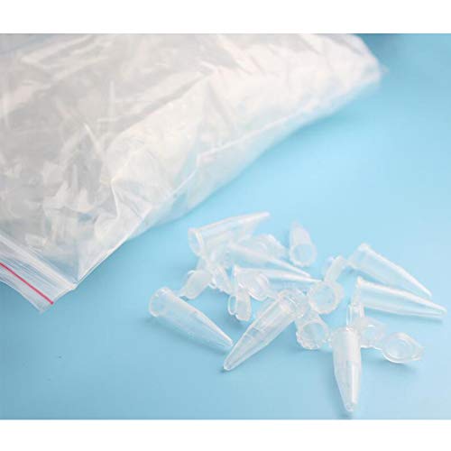 Xinlie 500 Piezas Tubos Eppendorf Recipientes de Reacción Cápsulas de Polímero Recipientes de Reacción de Tubo Centrífugocon doble Cierre Microtubos de Polipropileno Tapas de Gránulos con Tapa 1.5ml