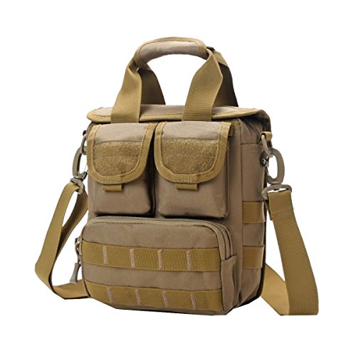 Xin.S Bolsa De Deportes De Moda Bolso De Hombro Tácticas De Camuflaje Portátil Bolso De Viaje Al Aire Libre Bolsa De Hombro De Tirón Senderismo Mochila Multi-funcional. Multicolor,Black-22*12*23cm