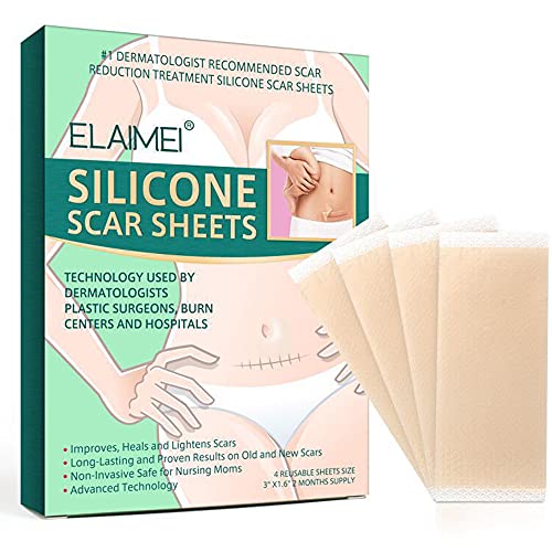 Xnuoyo Parches De Silicona Cicatrices, Silicone Scar Removal Sheets, Parches Para Cicatrices,reduce La Visibilidad De Las Cicatrices Y Haz Que Las Cicatrices Sean Más Planas-4 Piezas