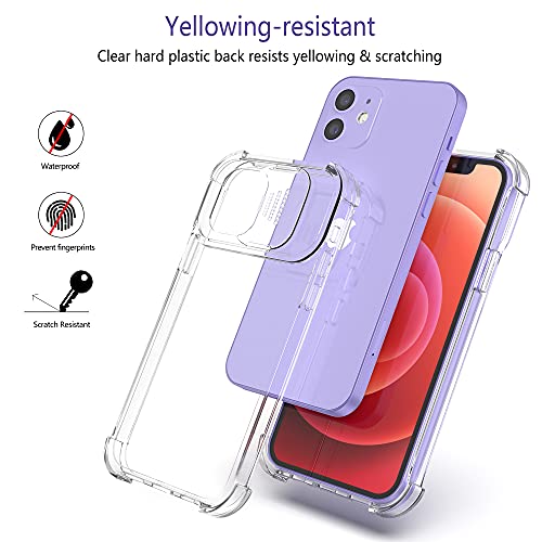 XTCASE Funda para iPhone 11, Protección de la Cámara Transparente Carcasa Cubierta de Cámara Deslizante Proteger Ultra-Fina Híbrida PC + TPU Anti-Choque Anti-arañazos