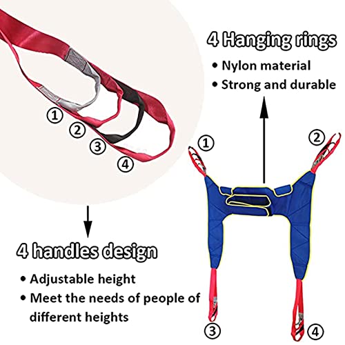 XYEJL Arnés Elevación Paciente Cuerpo Completo, Grúa De Paciente, Eslinga De Elevación con para Paciente Y Minusválido, Carga MáXima de 230 Kg,B