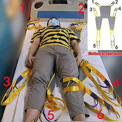 XYEJL Gruas para Discapacitados, Arnés Elevación Paciente Cuerpo Completo, Grúa de Paciente, Eslinga De Elevación con Accesorios De Bucle,para Posicionamiento Y Elevación De La Cama,M