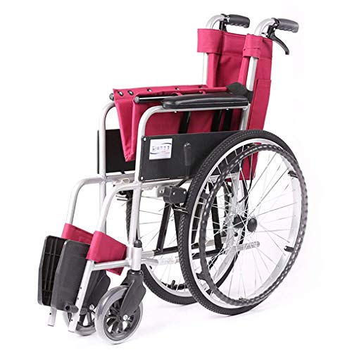 Y DWAYNE Excel Silla de Ruedas bariátrica Extra Ancha Silla de Viaje portátil Plegable Asiento de 24"de Ancho Longitud del Escritorio Brazos extraíbles, reposapiés abatibles Marco Cromado