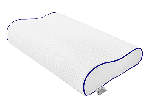 Yearol ® A1 Almohada Cervical viscoelástica. Diseño ortopédico para Evitar el Dolor de Cuello y Hombros. Ayuda a Dormir con sueño Profundo. Relleno de Espuma con Memoria. 50cm.