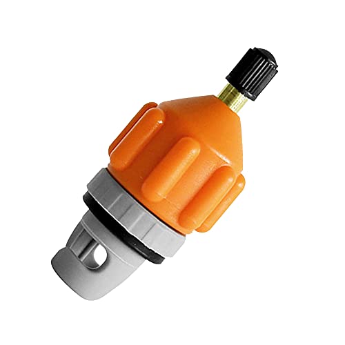 YeenGreen Adaptador de Bomba Sup, Adaptador Sup Ventil, Válvula de Aire Sup, Adaptador Valvula Paddle Surf, para Bote Inflable para Canoa, Kayak, Tabla de Remo, Bote Inflable (Naranja)