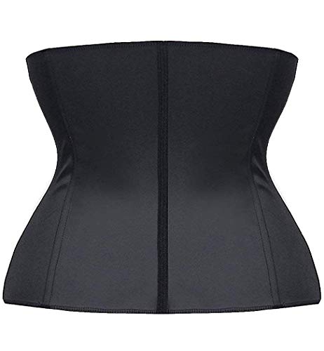 YIANNA Fajas Reductoras Adelgazante Mujer Waist Trainer Corset Reductor Cinturilla Moldeadora Latex Corsé Colombianas Negro, YA110206 Size XS