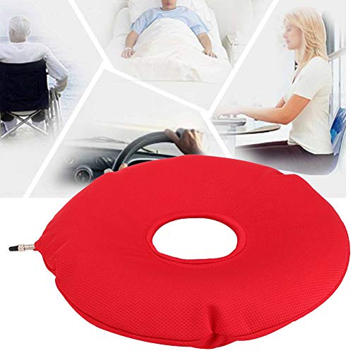 Yinhing Almohada antiescaras, cojín antiescaras Forma Redonda Inflable Anciano postrado en Cama Persona Almohadilla Inflable antiescaras para el hogar