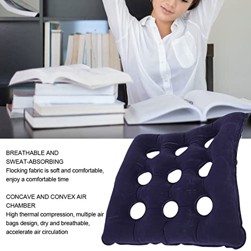 Yinhing Almohada para glúteos para el Cuidado de la Salud, Cojín antiescaras para Ancianos, Cojín Inflable para Silla, Almohada de Aire antiescaras, Almohada de Apoyo para la Espalda, Cojín (Azul2)