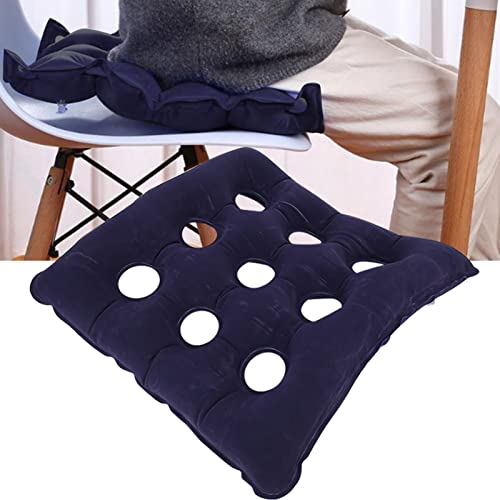 Yinhing Almohada para glúteos para el Cuidado de la Salud, Cojín antiescaras para Ancianos, Cojín Inflable para Silla, Almohada de Aire antiescaras, Almohada de Apoyo para la Espalda, Cojín (Azul2)