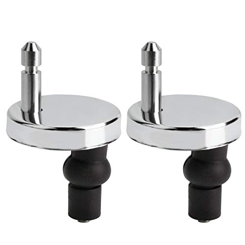 Yizhet Bisagras tapa wc bisagras de asiento con tornillos accesorios/Replacement Toilet Seat Hinges para Montar y Fijar Todas las Tapas de Inodoro Estándar (2 piezas)