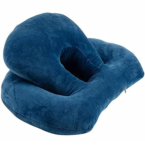 YLiansong-home Almohada de Viaje Office Siesta Almohada Almuerzo Rotura Almohada Niños Suele Sueño Almohada Mentir en la Almohada Soporte para el Cuello y la Cabeza (Color : Blue1, Tamaño : One-Size)