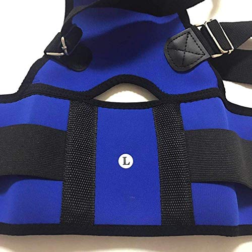 YLLN Azul Masculino Femenino Corregidor de Postura Ajustable Corsé Espalda Cinturón Soporte Lumbar Corrector Recto De Espalda Niños (Color: Azul, Talla: M)