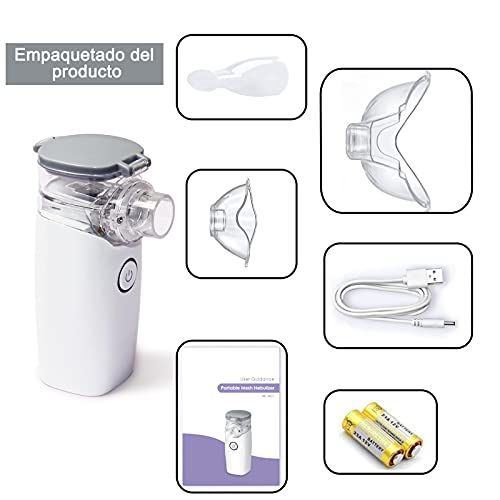 Ynpuz Nebulizador Portatil Inhalador, Inhaladores para Niños y Adultos, nebulizador de malla silencioso de tamaño bolsillo