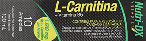 YNSADIET L Carnitina + Vitamina B6 - 1500 mg por ampolla -L-carnitina NutriDX